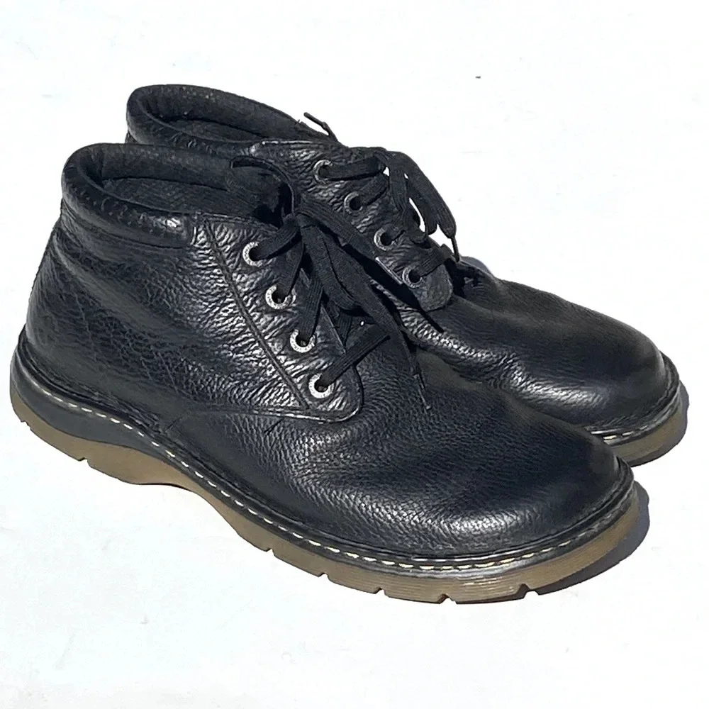 DOC MARTENS Men’s Rico Chukka Mid Rise Black Pebbled Leather Short Boots size 12